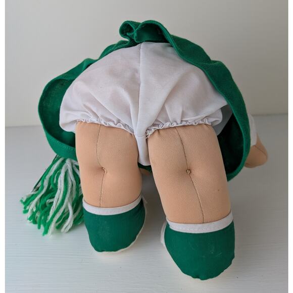 VTG Russ Troll Kidz Cheerleader w/ Tags Soft Body Yellow Hair Green White 12" - Picture 6 of 10